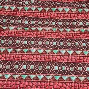 Quilting Craft Fabric Geometric Red Green Brave Spirit Spectrix 2yds-23 Inches